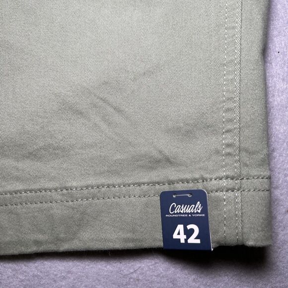 Roundtree Yorke Casuals NWT Mens Shorts Size 42 Straight Fit Drawstring Olive - Picture 5 of 11